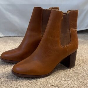 Madewell Tan Leather Ankle Booties